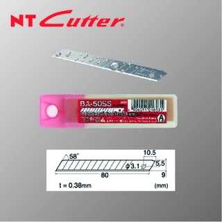 NT BA-50SS Rustfrie 9 mm blader, 50 stk/pk 