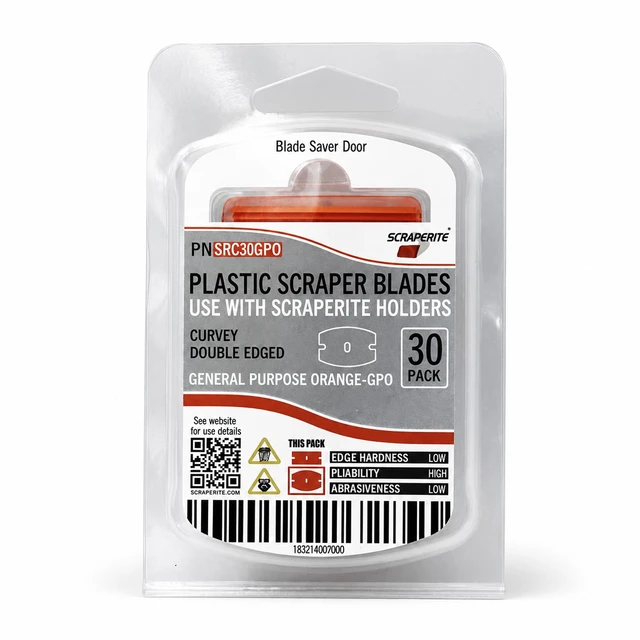 Scraperite Blades orange 300-009C, Kurvede blader, 30 stk 