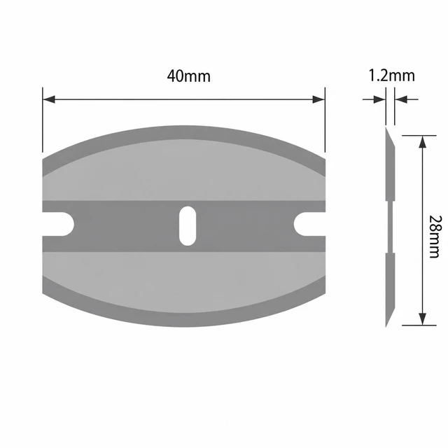 Scraperite Blades orange 300-009C, Kurvede blader, 30 stk 