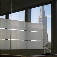 Silver Etch PVC folie, sølv etset glass-effekt