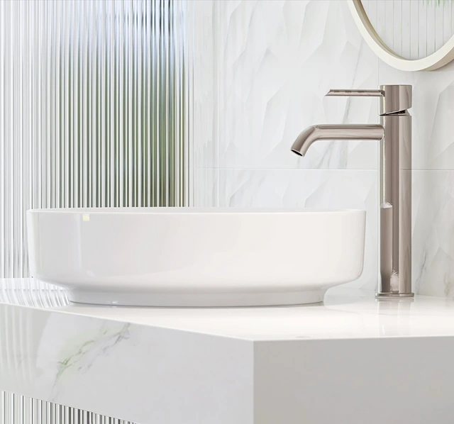 Reeded Glass Polyester, riflet glass-effekt 